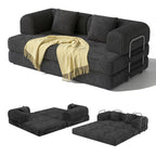 Canapé-lit Bealife AR62 avec fonction couchage 160 cm de large, canapé convertible 2 places en velours côtelé pour salon et chambre