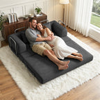 Canapé-lit Bealife AR62 avec fonction couchage 160 cm de large, canapé convertible 2 places en velours côtelé pour salon et chambre