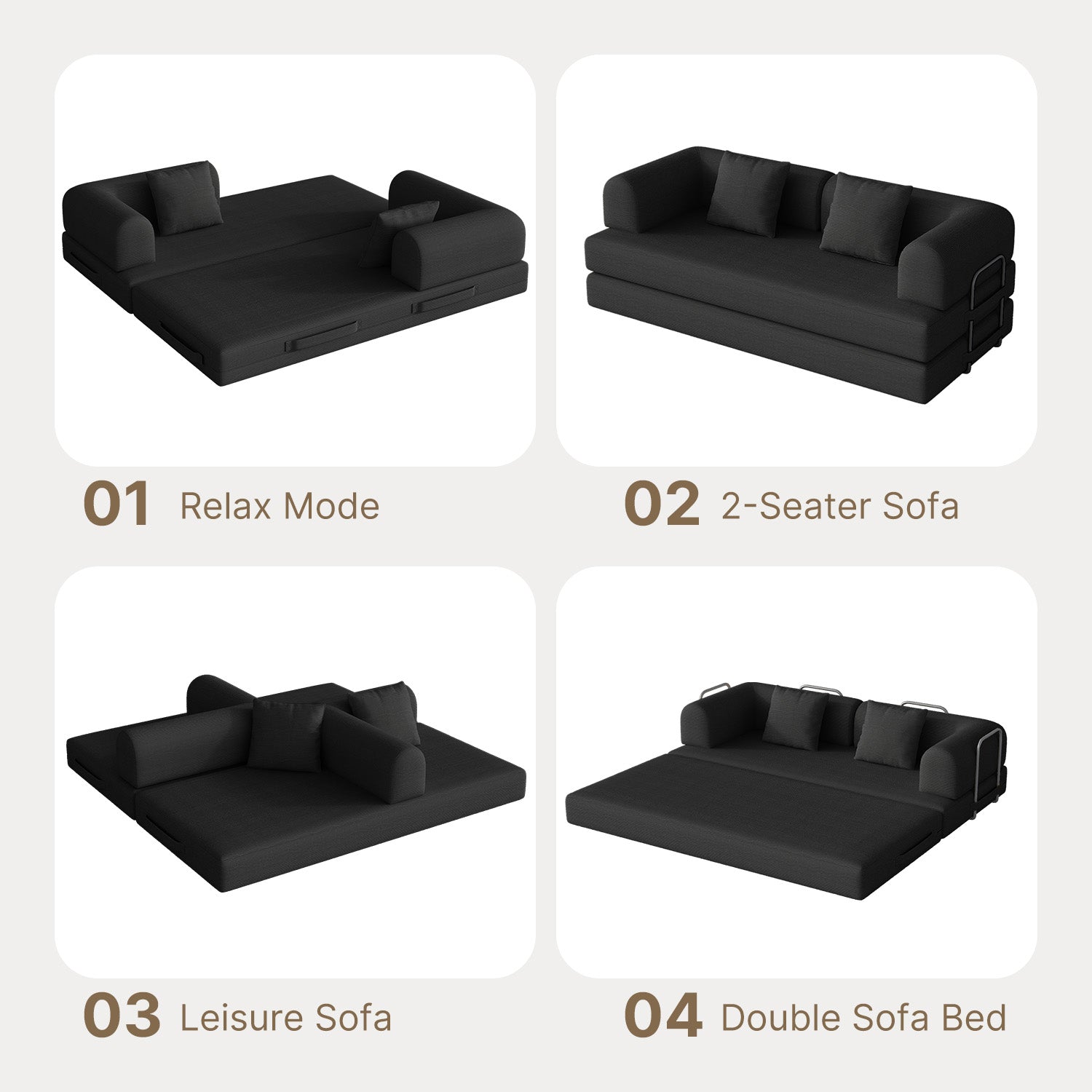 Bealife AR62 Canapé convertible avec fonction couchage 200 cm de large, canapé 3 places en velours côtelé pour salon