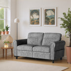 Bealife AR72 Canapé 2 Places avec Rangement, Canapé Compact en Suédine avec Compartiment Latéral