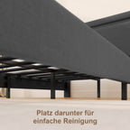 Bealife BF27 Lit simple rembourré 90x200 cm, sommier en métal avec éclairage LED au niveau de la tête de lit