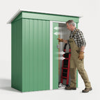 Bealife CC22 Abri de jardin en métal avec porte coulissante et serrure, grand espace de rangement pour jardin, terrasse, pelouse