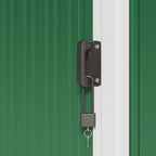 Bealife CC22 Abri de jardin en métal avec porte coulissante et serrure, grand espace de rangement pour jardin, terrasse, pelouse
