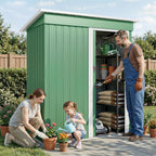 Bealife CC22 Abri de jardin en métal avec porte coulissante et serrure, grand espace de rangement pour jardin, terrasse, pelouse
