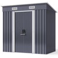 Bealife CC26 Metal Garden Shed with Lock – 183×109×182 cm, Weatherproof & Stable for Tools & Equipment