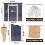 Bealife CC26 Metal Garden Shed with Lock – 183×109×182 cm, Weatherproof & Stable for Tools & Equipment