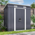 Bealife CC26 Metal Garden Shed with Lock – 183×109×182 cm, Weatherproof & Stable for Tools & Equipment