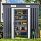 Bealife CC26 Metal Garden Shed with Lock – 183×109×182 cm, Weatherproof & Stable for Tools & Equipment