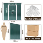 Bealife CC26 Metal Garden Shed with Lock – 183×109×182 cm, Weatherproof & Stable for Tools & Equipment