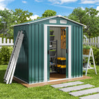 Bealife CC27 Abri de jardin en métal avec serrure – 184 × 119 × 186 cm, résistant aux intempéries et stable pour outils et équipements