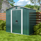 Bealife CC27 Abri de jardin en métal avec serrure – 184 × 119 × 186 cm, résistant aux intempéries et stable pour outils et équipements