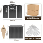 Abri de jardin en métal Bealife CC28 avec serrure – 247x193x179 cm, multifonctionnel avec grand espace intérieur, résistant aux intempéries et stable