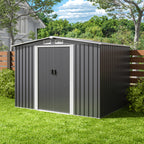 Abri de jardin en métal Bealife CC28 avec serrure – 247x193x179 cm, multifonctionnel avec grand espace intérieur, résistant aux intempéries et stable