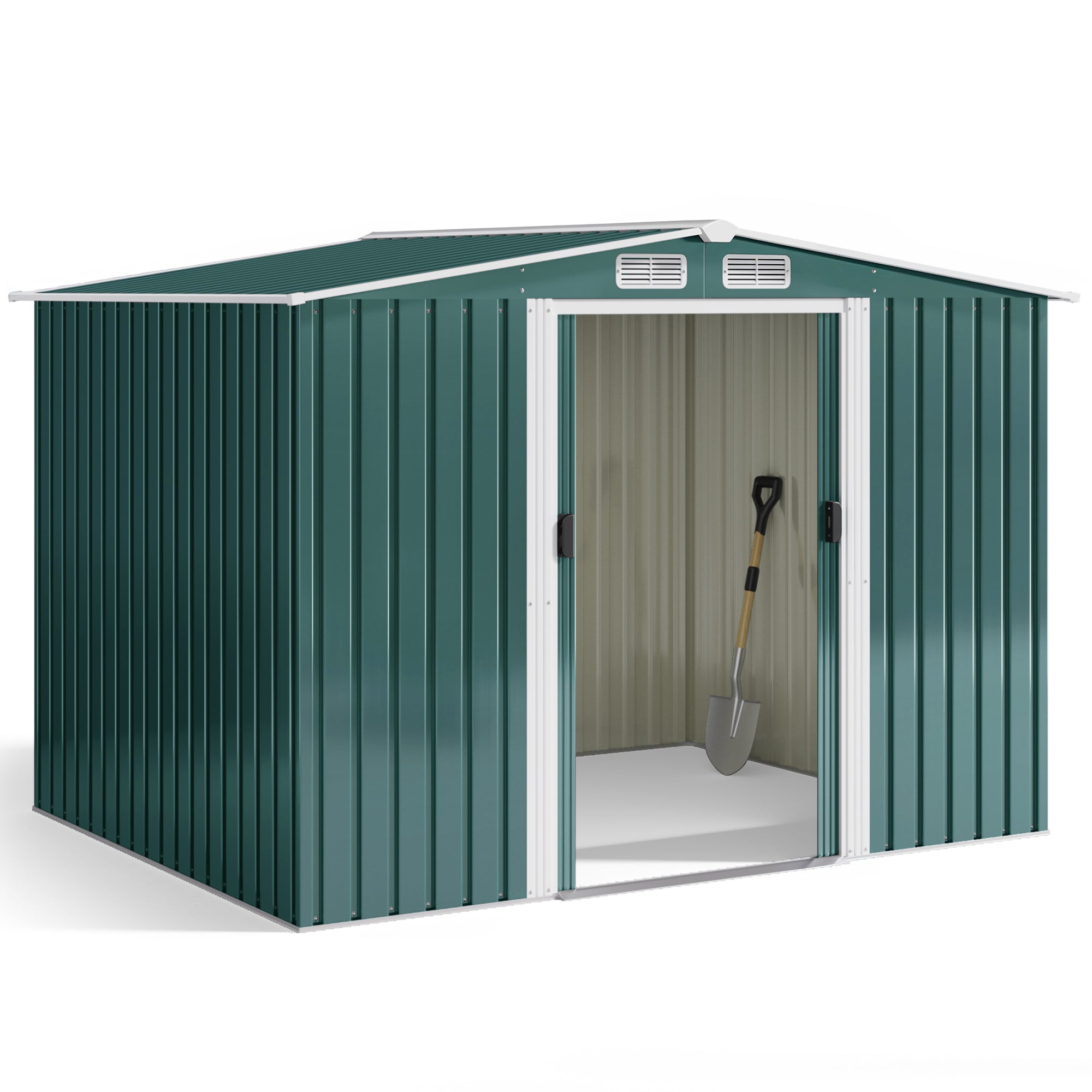 Abri de jardin en métal Bealife CC28 avec serrure – 247x193x179 cm, multifonctionnel avec grand espace intérieur, résistant aux intempéries et stable