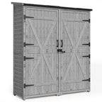 Bealife CC40 Abri de jardin étroit en bois 140×44×162 cm, verrouillable avec étagères amovibles et toit étanche pour jardin et terrasse