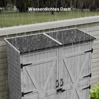 Bealife CC40 Abri de jardin étroit en bois 140×44×162 cm, verrouillable avec étagères amovibles et toit étanche pour jardin et terrasse