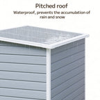 Bealife CC72 Abri de jardin métallique avec plancher et fenêtres - 146×104 ×186 cm, résistant aux intempéries pour outils de jardin