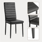 Bealife TB12 Chaises de salle à manger en similicuir, lot de 4 ou 6 – dossier haut et design ergonomique
