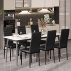 Bealife TB12 Chaises de salle à manger en similicuir, lot de 4 ou 6 – dossier haut et design ergonomique