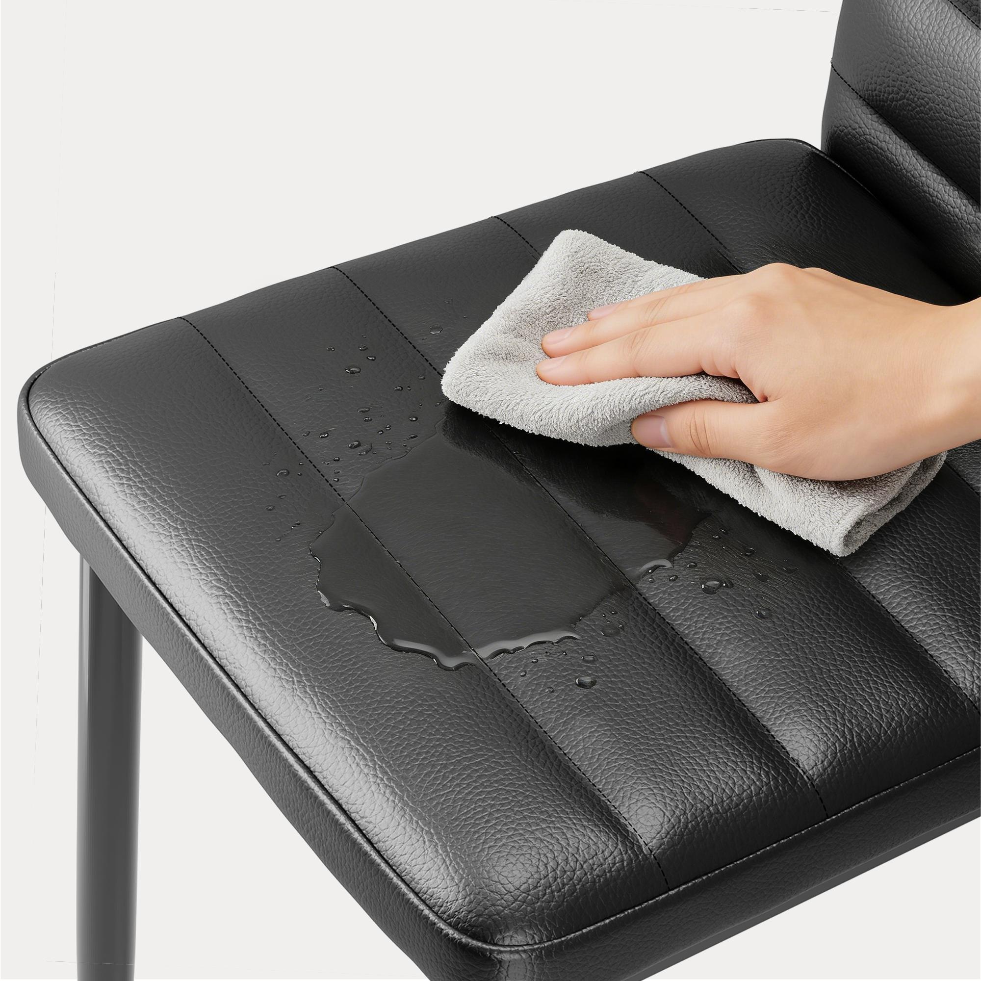 Bealife TB12 Chaises de salle à manger en similicuir, lot de 4 ou 6 – dossier haut et design ergonomique