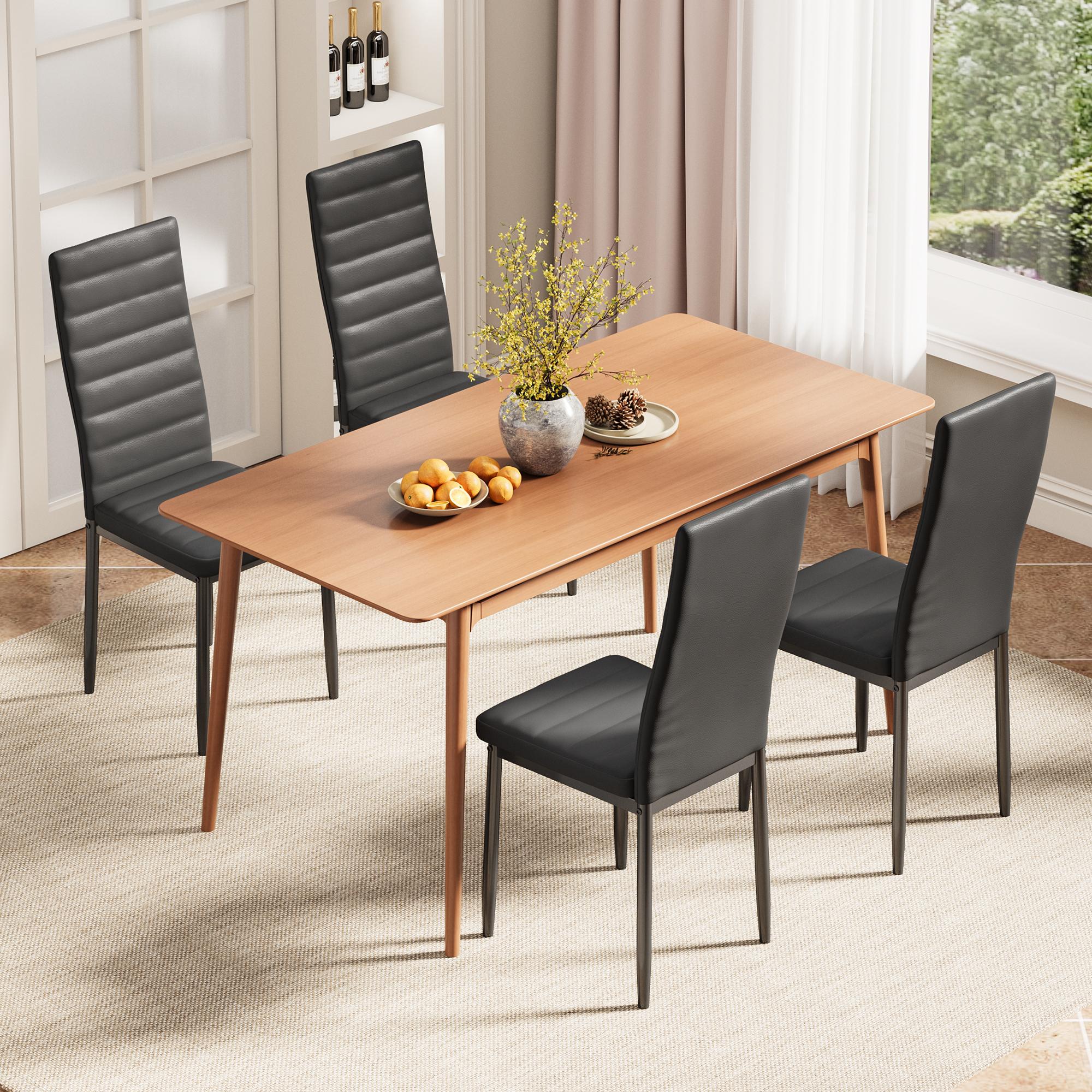 Bealife TB12 Chaises de salle à manger en similicuir, lot de 4 ou 6 – dossier haut et design ergonomique