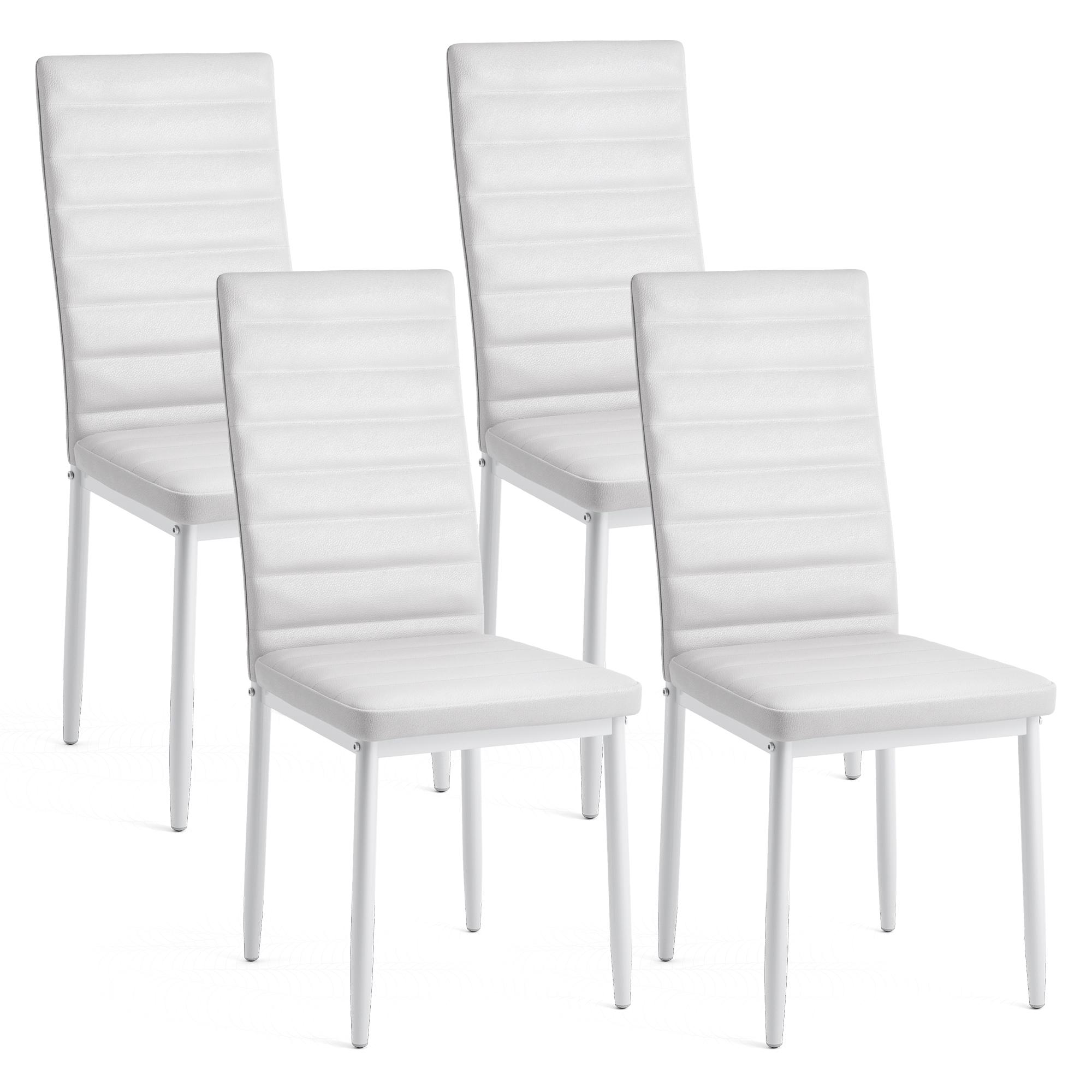 chairs set white 4 pieces