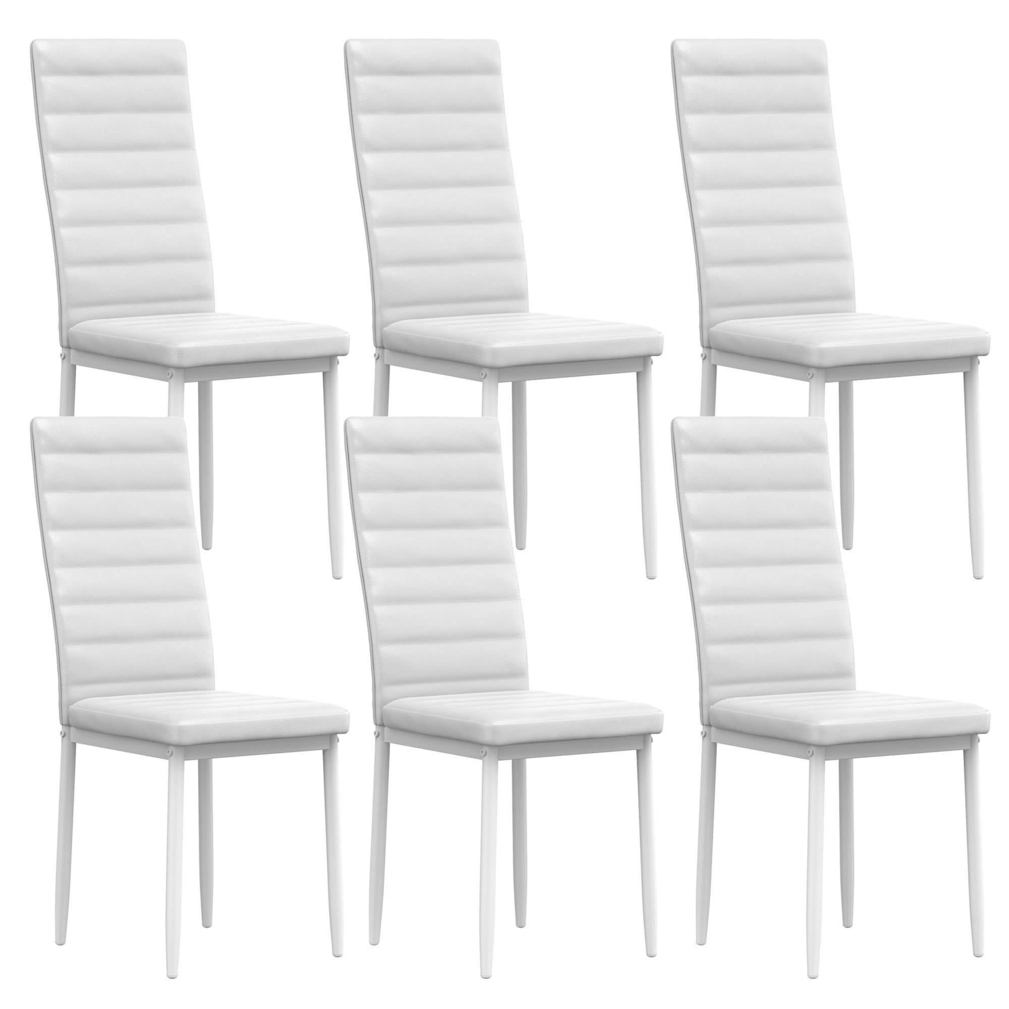 chairs set white 6 pieces