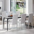 Bealife TB12 Chaises de salle à manger en similicuir, lot de 4 ou 6 – dossier haut et design ergonomique