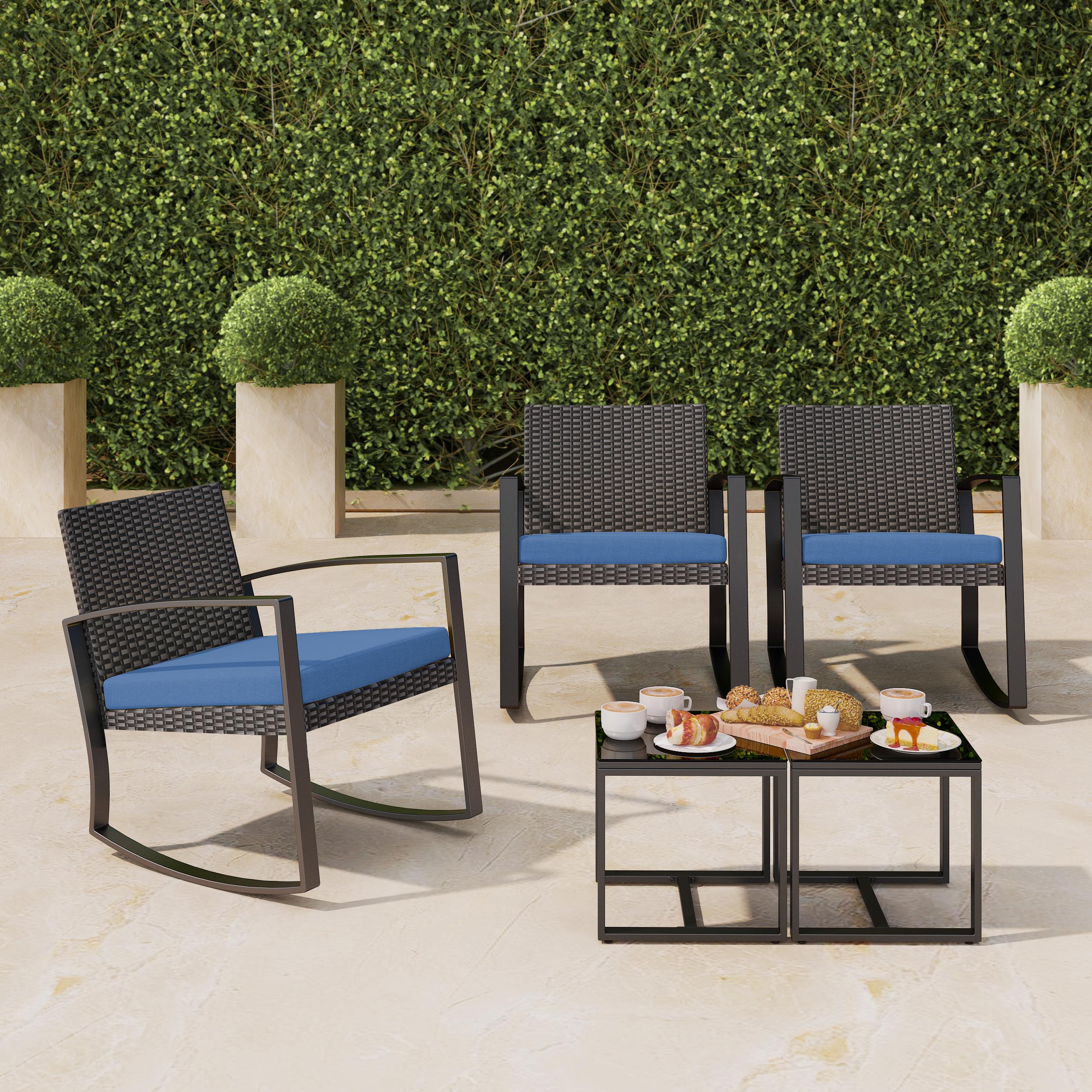 wr210 blau gartenmobel set für den Außenberei