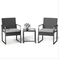 Bealife WR212 Ensembles de meubles de jardin, Ensemble table et chaises de jardin 3 pièces pour la détente en extérieur