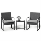 Bealife WR212 Ensembles de meubles de jardin, Ensemble table et chaises de jardin 3 pièces pour la détente en extérieur