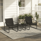 Bealife WR150, ensemble de meubles de jardin, balcon 3 pièces 2 fauteuils et 1 table pour jardin, terrasse