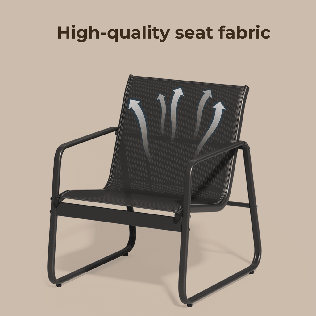 Bealife WR150, ensemble de meubles de jardin, balcon 3 pièces 2 fauteuils et 1 table pour jardin, terrasse