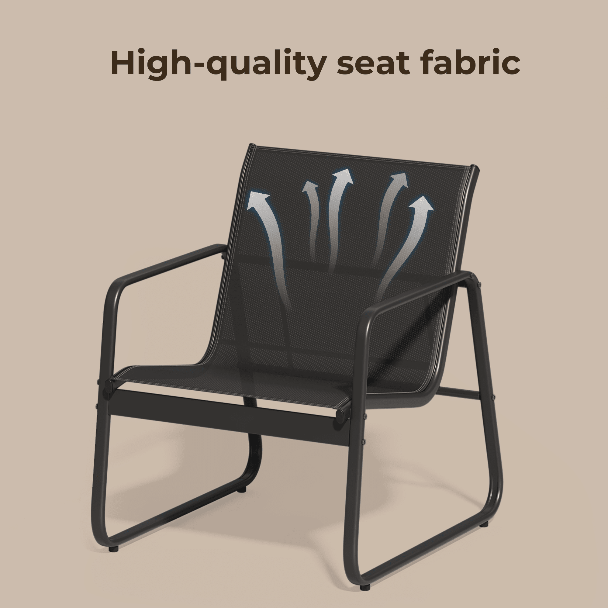 Bealife WR150, ensemble de meubles de jardin, balcon 3 pièces 2 fauteuils et 1 table pour jardin, terrasse