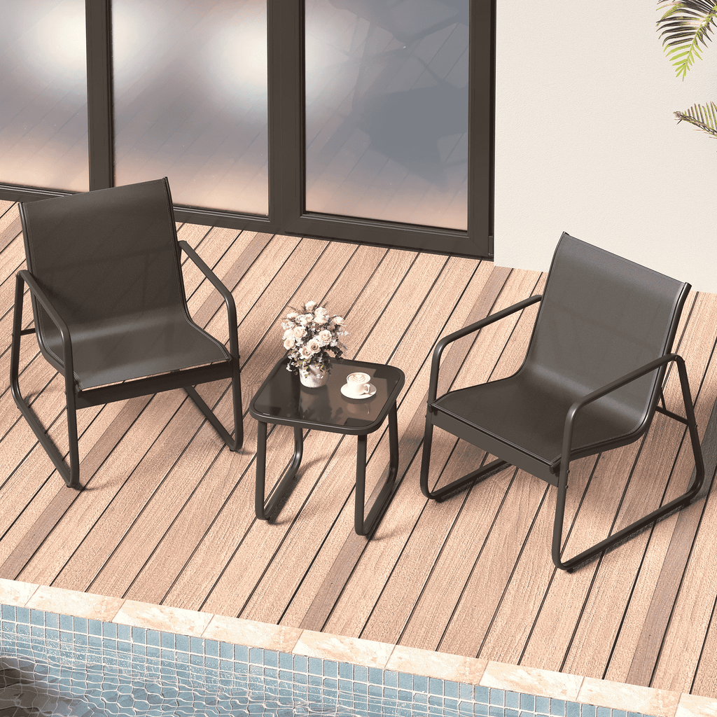 Bealife WR150, ensemble de meubles de jardin, balcon 3 pièces 2 fauteuils et 1 table pour jardin, terrasse