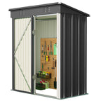 Bealife CC21 Metal Shed with Sloping Roof, Weatherproof Garden Shed for Garden Tools & Outdoor Accessories