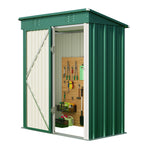 Bealife CC21 Abri de jardin métallique avec toit incliné, Abri de jardin résistant aux intempéries pour outils de jardin et accessoires d'extérieur