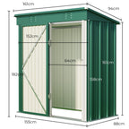 Bealife CC21 Abri de jardin métallique avec toit incliné, Abri de jardin résistant aux intempéries pour outils de jardin et accessoires d'extérieur