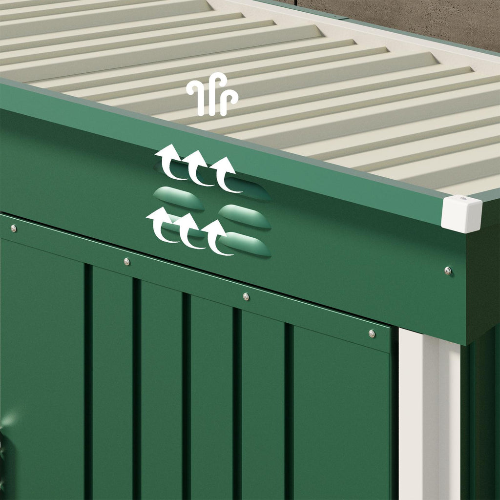 Bealife CC21 Abri de jardin métallique avec toit incliné, Abri de jardin résistant aux intempéries pour outils de jardin et accessoires d'extérieur