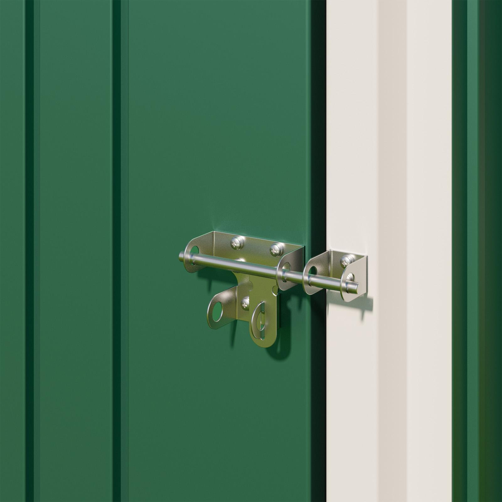 Bealife CC21 Abri de jardin métallique avec toit incliné, Abri de jardin résistant aux intempéries pour outils de jardin et accessoires d'extérieur