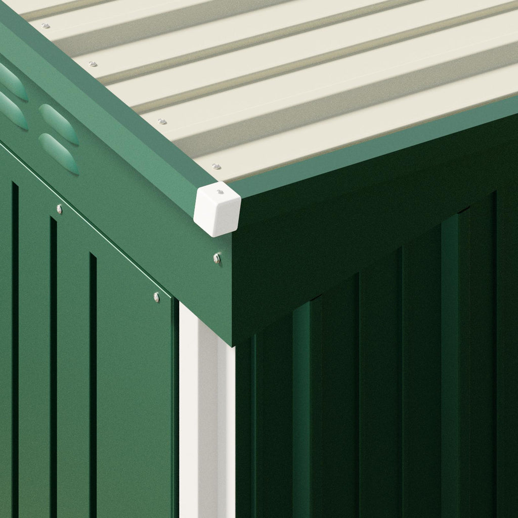 Bealife CC21 Abri de jardin métallique avec toit incliné, Abri de jardin résistant aux intempéries pour outils de jardin et accessoires d'extérieur