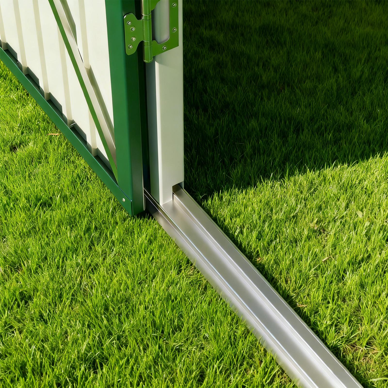 Bealife CC21 Abri de jardin métallique avec toit incliné, Abri de jardin résistant aux intempéries pour outils de jardin et accessoires d'extérieur