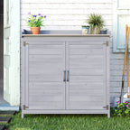Bealife CC50 Garden Cabinet with Base Cabinet, Potting Bench with Worktop and 1 Movable Shelf