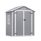 Bealife CC70 Abris de jardin avec toit triangulaire élargi, grand espace de rangement, cabanon de rangement extérieur, pour arrière-cour, terrasse, pelouse
