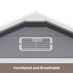 Bealife CC70 Abris de jardin avec toit triangulaire élargi, grand espace de rangement, cabanon de rangement extérieur, pour arrière-cour, terrasse, pelouse