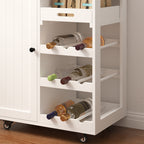 Bealife KC52 Desserte de cuisine à roulettes, Chariot de service avec rangement multifonctionnel