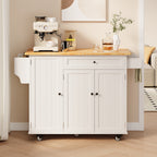 Bealife KC90 Chariot de cuisine pliable sur roulettes, Desserte mobile avec grand espace de rangement, Chariot de service multifonctionnel avec plan de travail pour cuisine