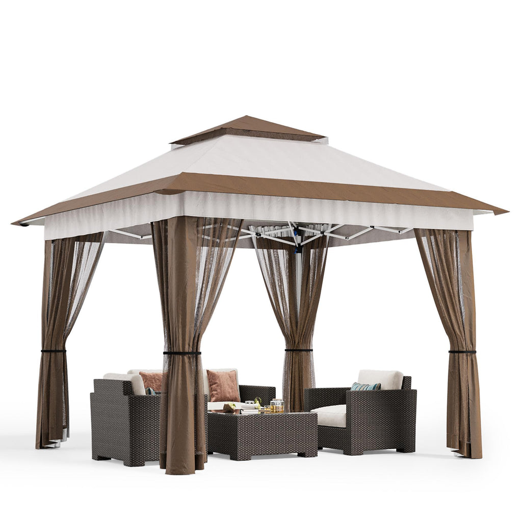 Bealife CT20 Pavillon Pop-Up Réglable en Hauteur, Imperméable & Protection UV | 3,35x3,35m