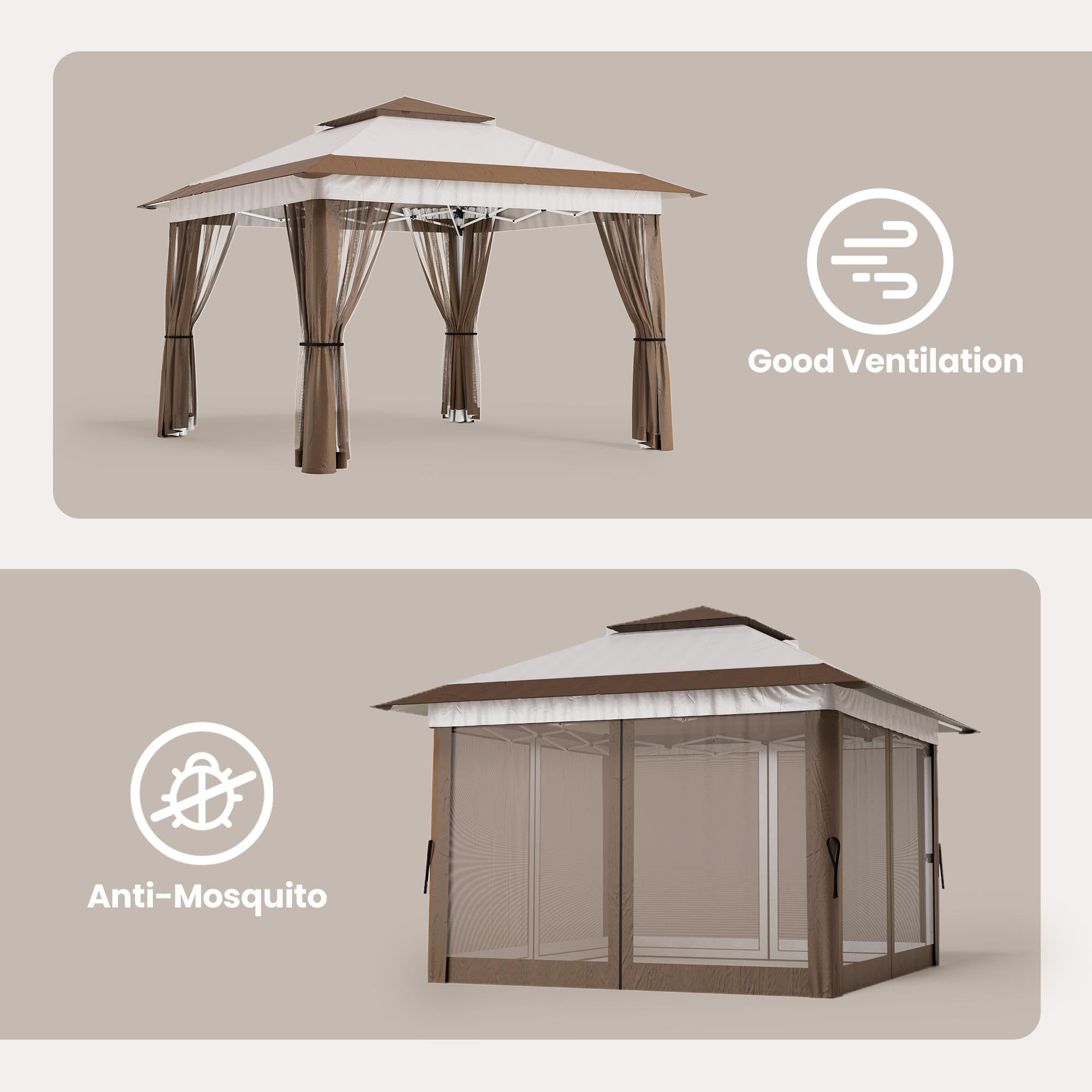 Bealife CT20 Pop-Up Gazebo Height Adjustable, Waterproof & UV Protection | 3.35x3.35m