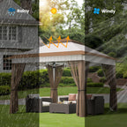 Bealife CT20 Pavillon Pop-Up Réglable en Hauteur, Imperméable & Protection UV | 3,35x3,35m